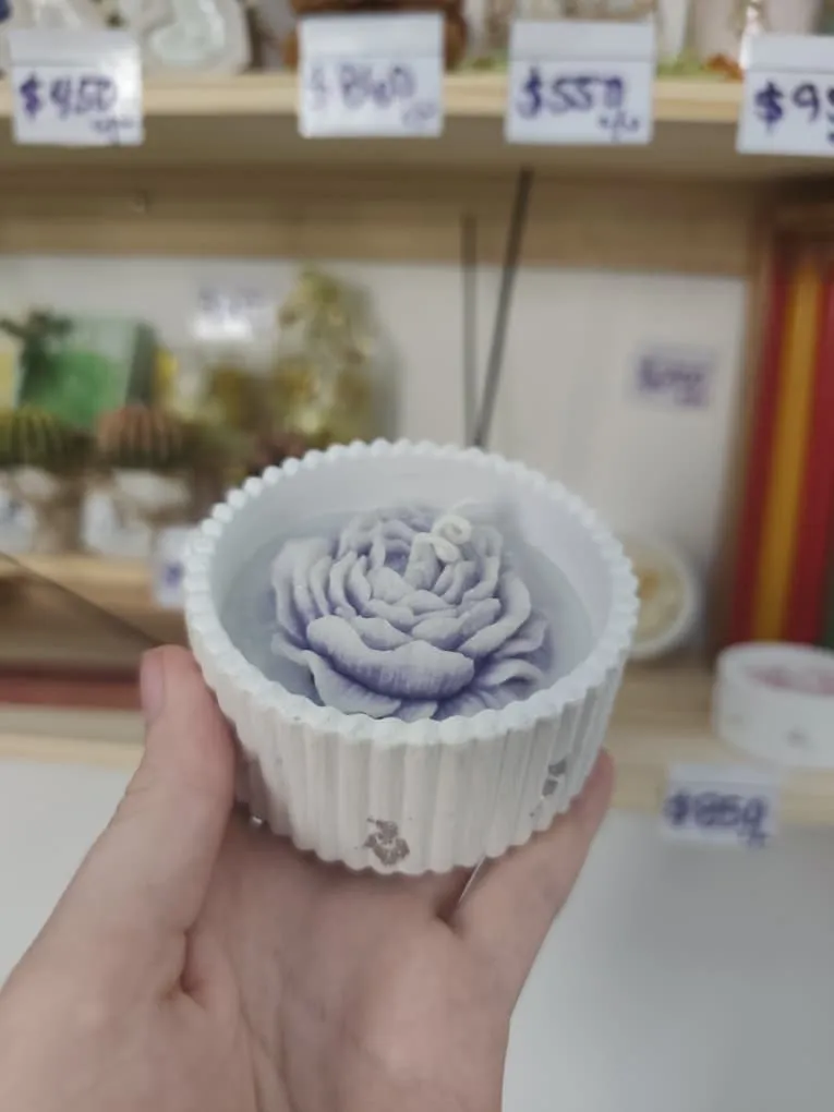 Vela ceramica (Rosas)