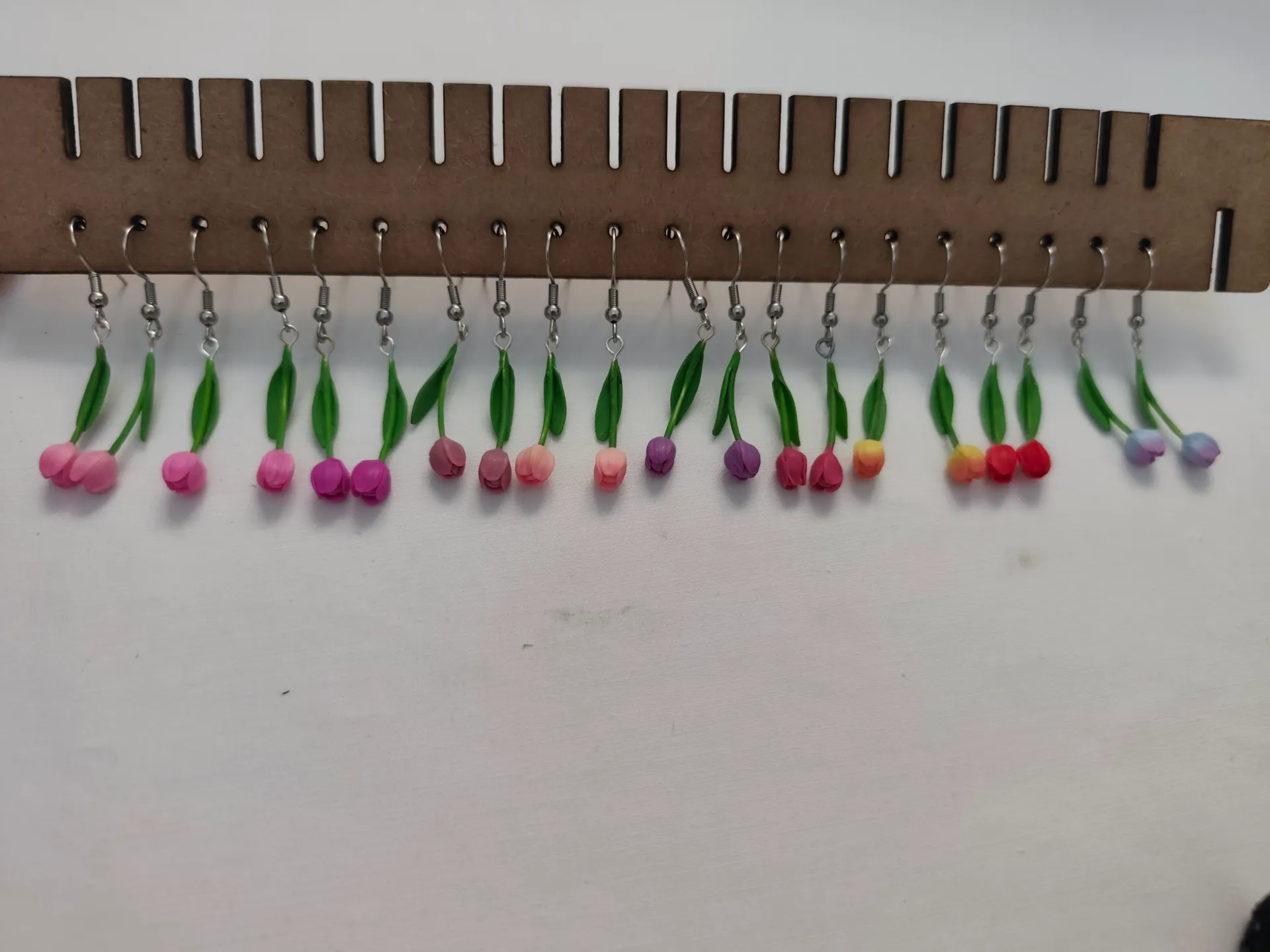 Aretes Tulipanes (Rojo)