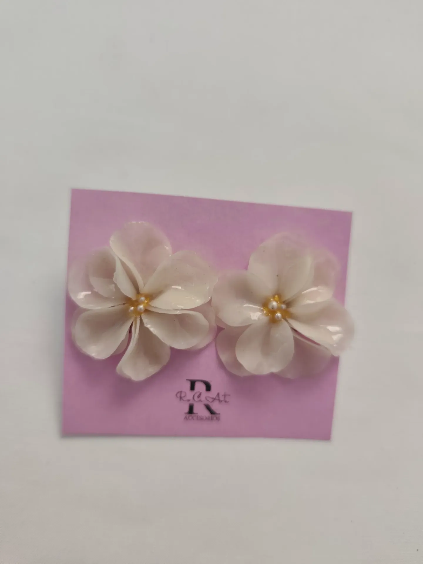 Aretes Flores Blancas