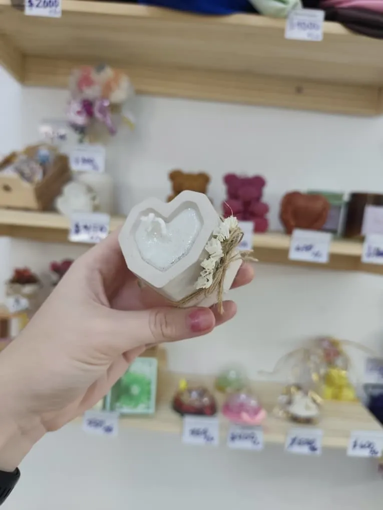 [NR012] Velas cerámica corazon