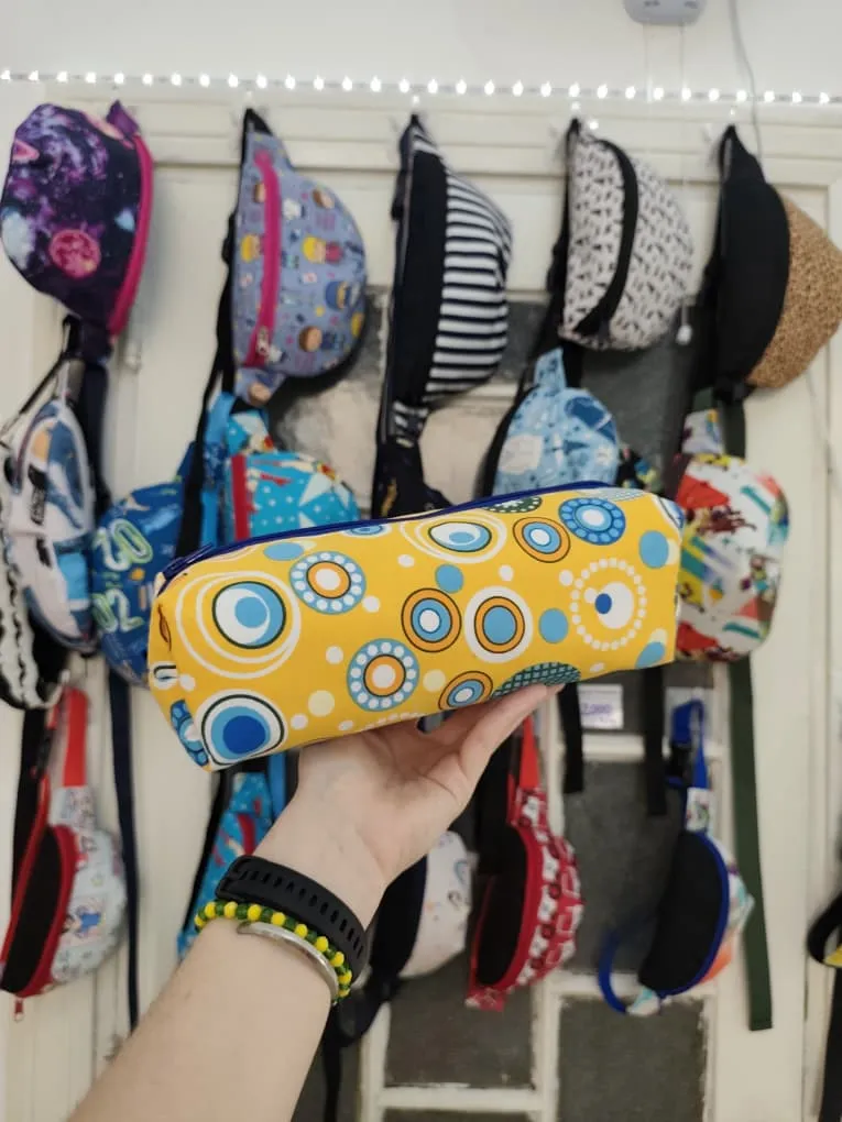 Neceser Mediano (Amarillo estampado)