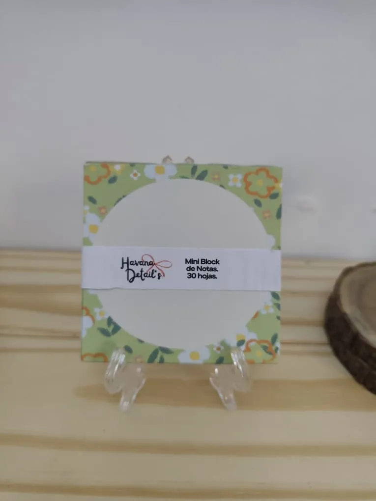 Mini Block de Notas (Floreado)