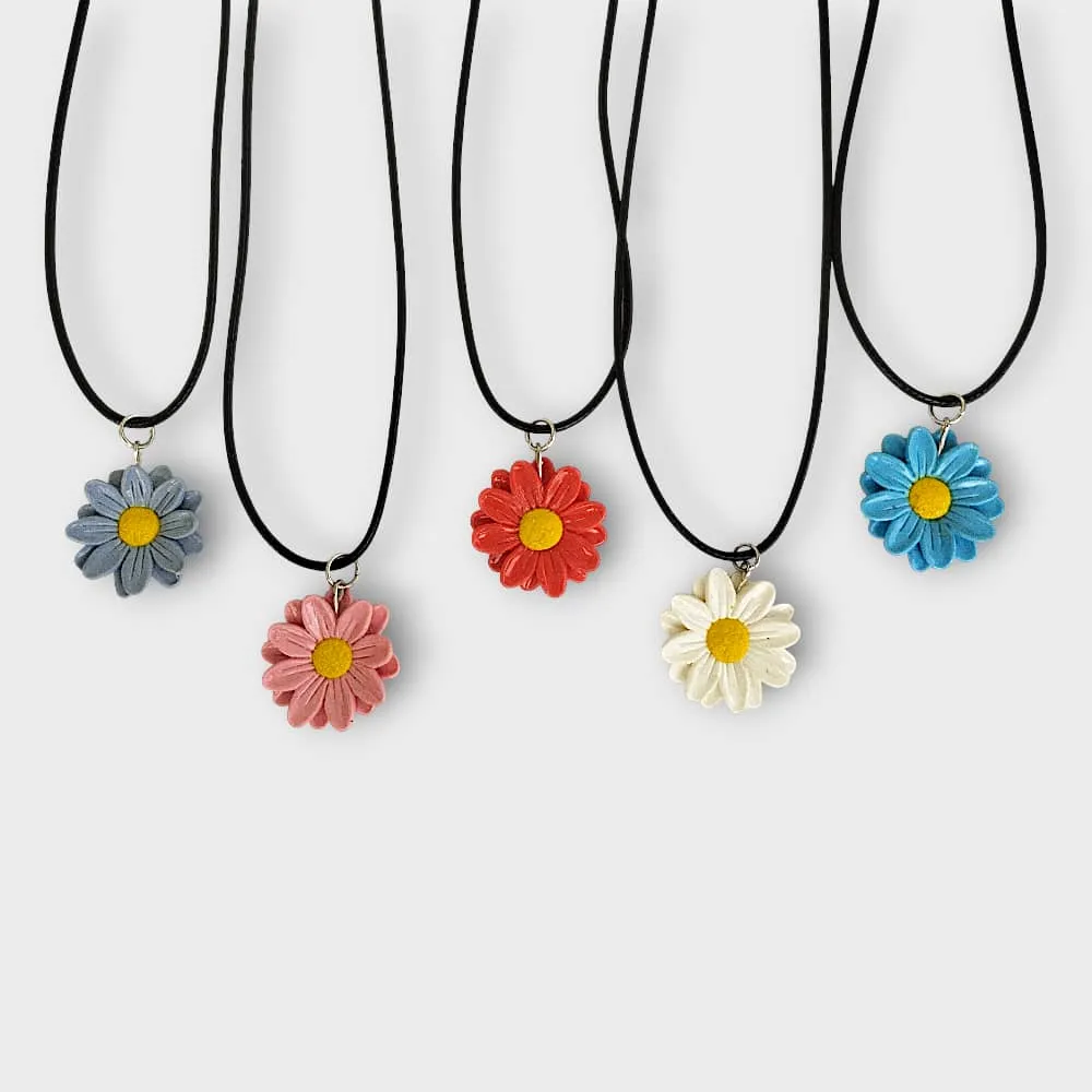 Colgante de Margaritas ceramica fria (Rojo)