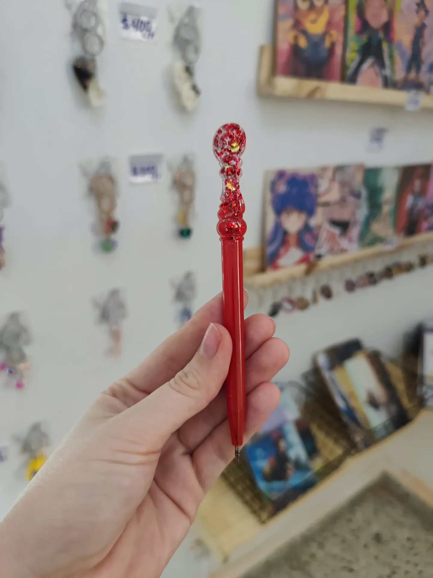 Bolígrafos de resina (Rojo)